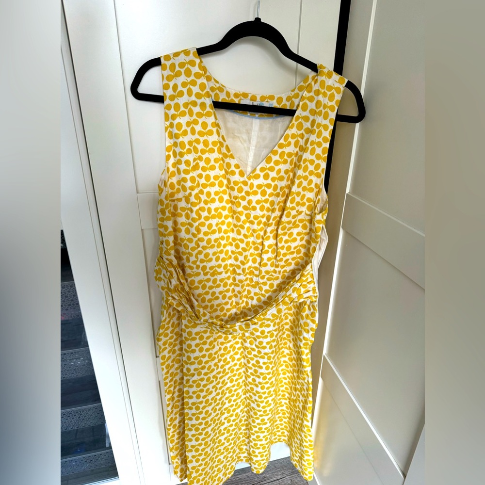 Boden summer dress, part linen, US 14L or UK 18L